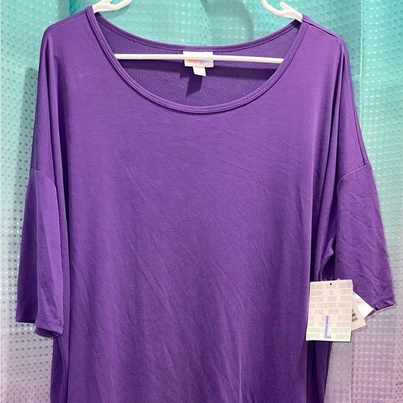 NWT Lularoe L solid purple Irma tunic - Picture 1 of 5